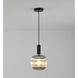 Canada 1 Light 8 inch Black and Antique Gold Pendant Ceiling Light